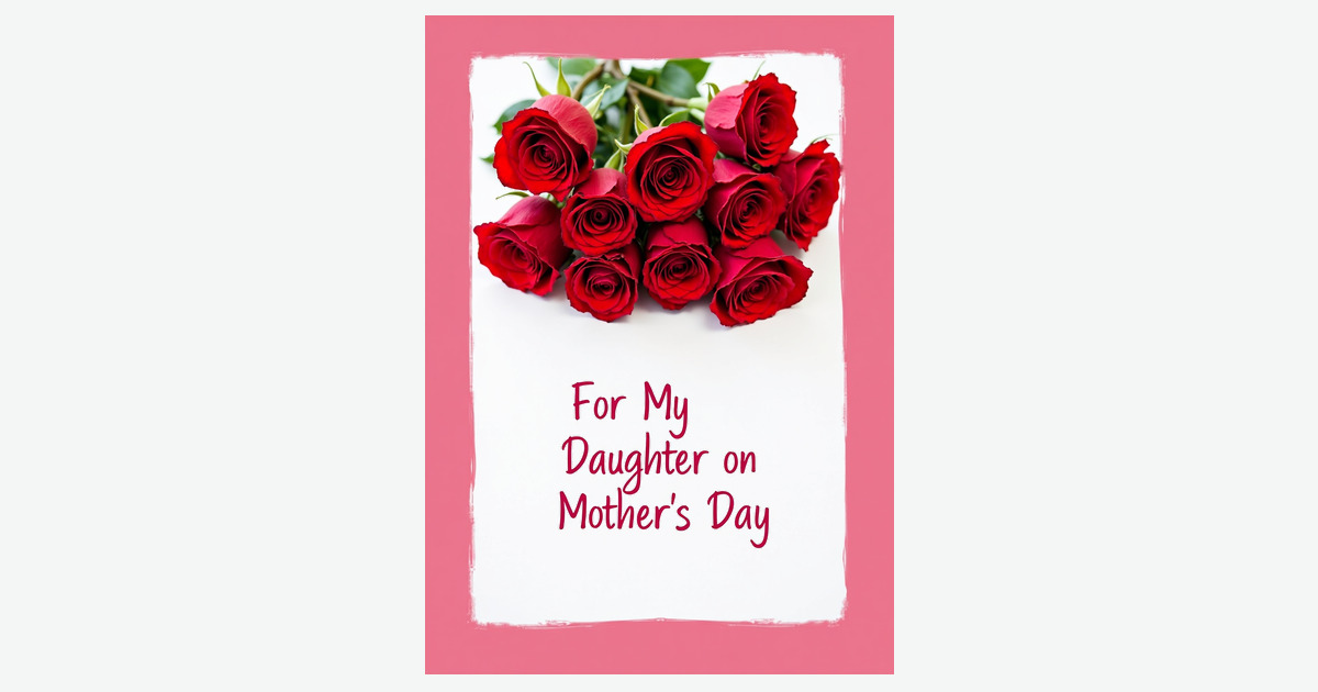 Rose Pink Mothers Day Greeting Card | Clever Studio Art