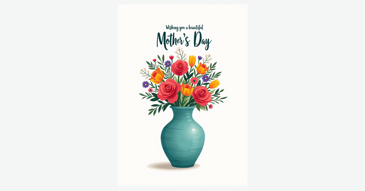 Rose Tulip Mothers Day Card | Clever Studio Art