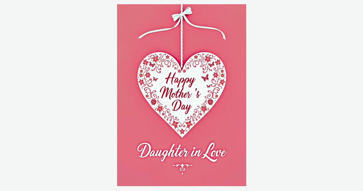 Roseate Mothers Day Heart Card | Clever Studio Art