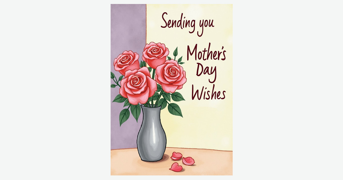 Serene Mothers Day Flowers Card | Clever Studio Art