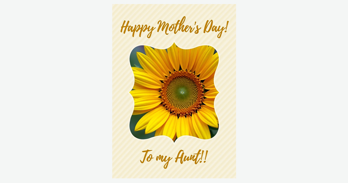 Striped Cream Mothers Day Card | Clever Studio Art