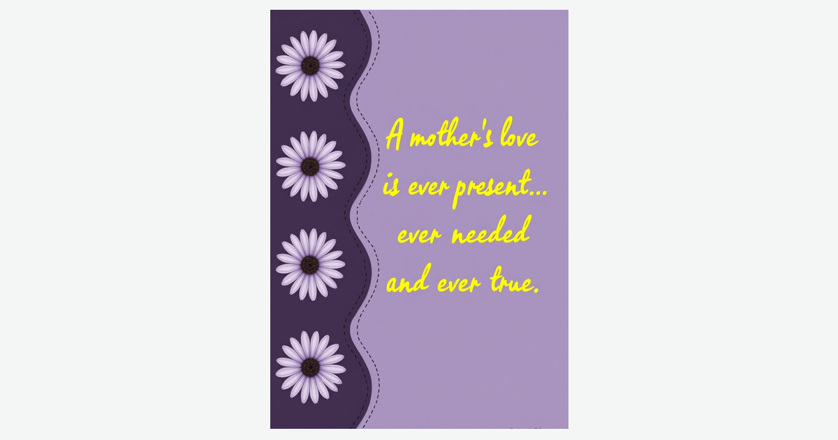Striped Floral Mother Love Card | Clever Studio Art