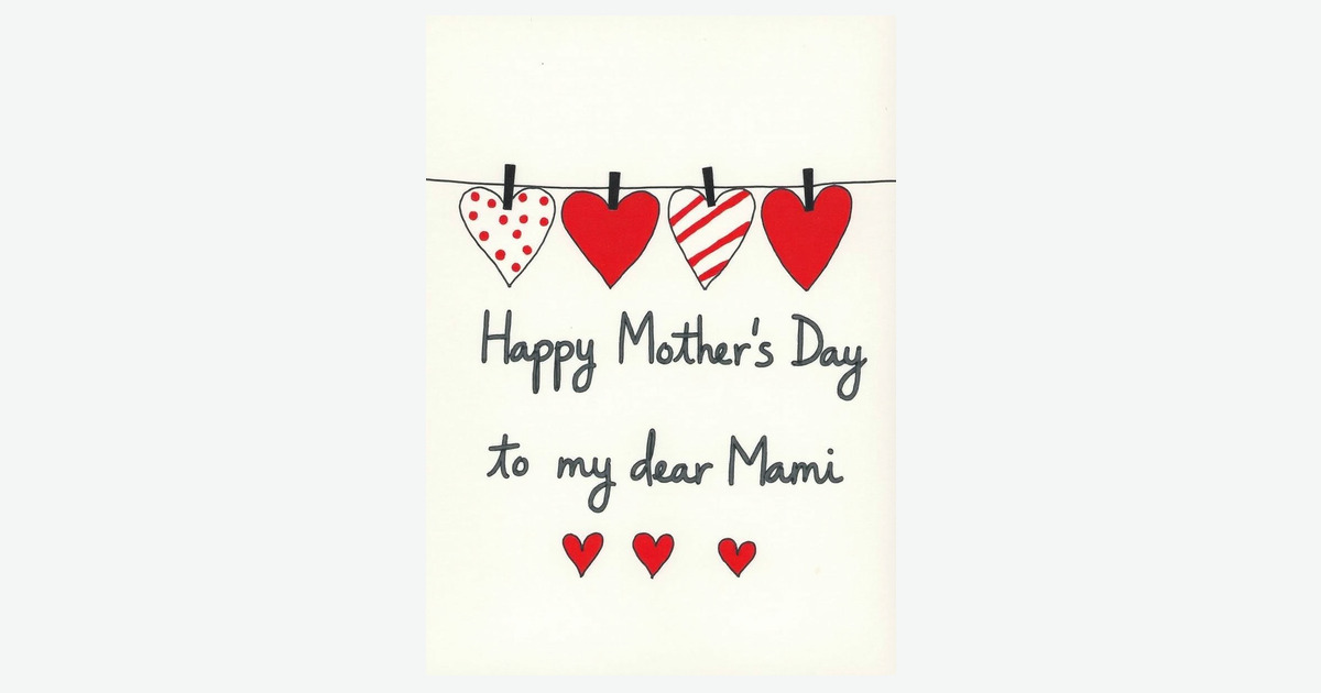 Striped Heart Mothers Day Card | Clever Studio Art