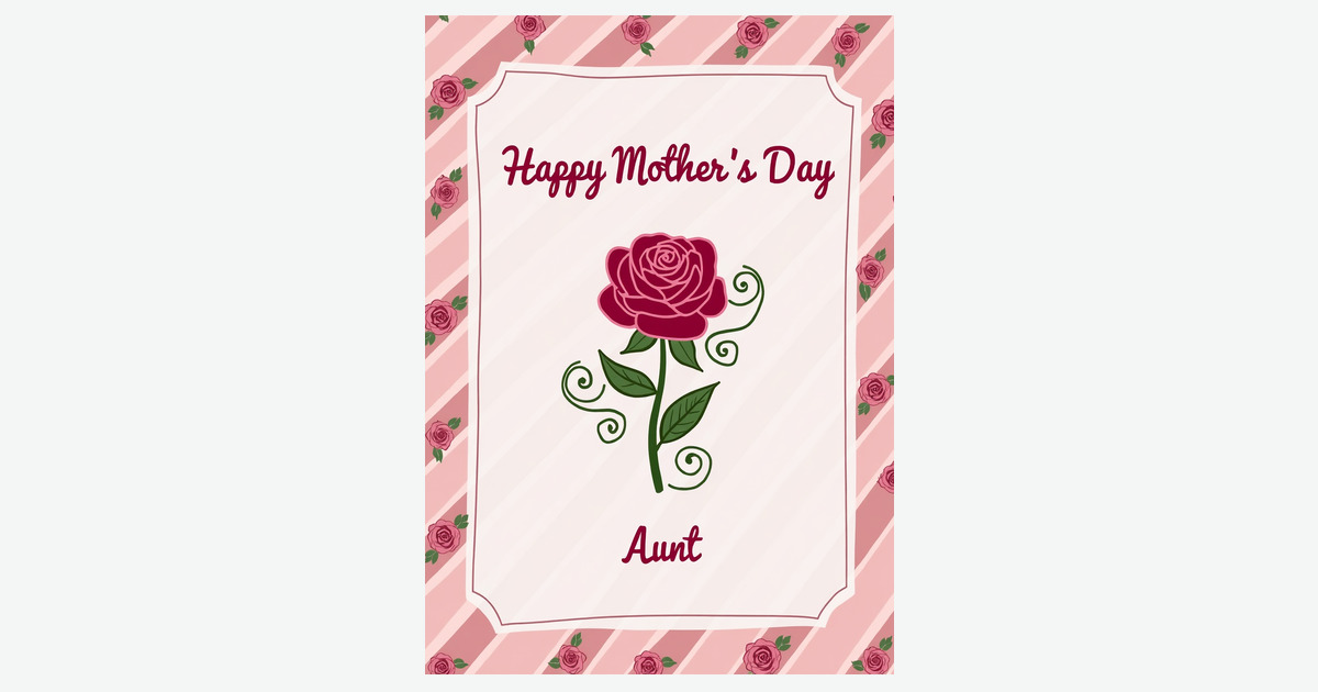 Striped Mothers Day Design Card | Clever Studio Art