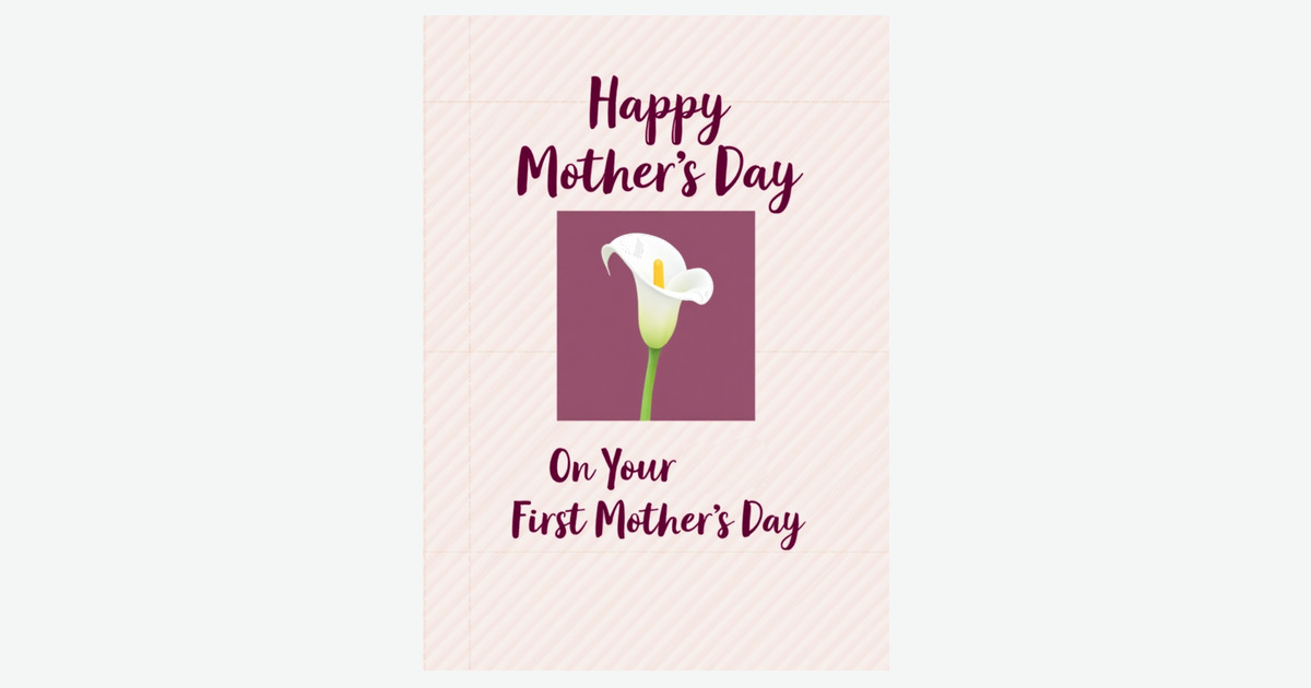 Striped Mothers Day First Card | Clever Studio Art