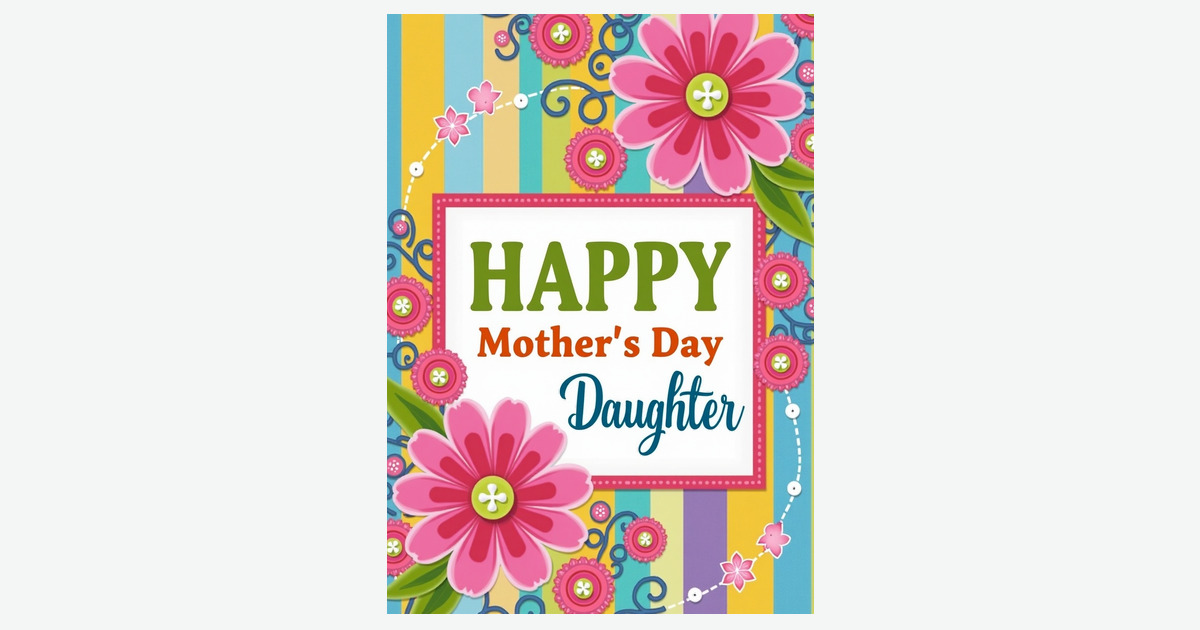 Sweet Mothers Day Art Daughter Card | Clever Studio Art