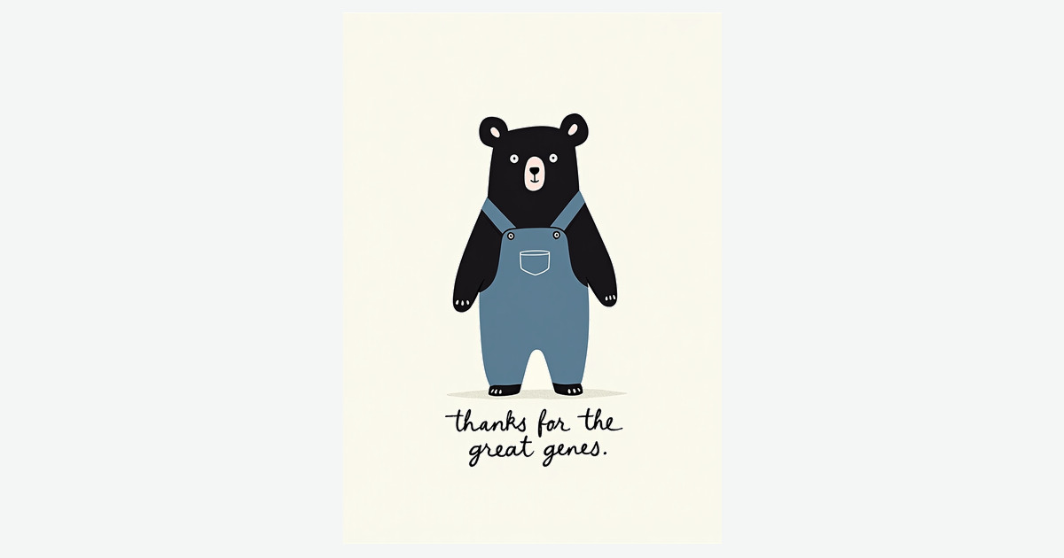 Sweet Mothers Day Bear Art Card | Clever Studio Art