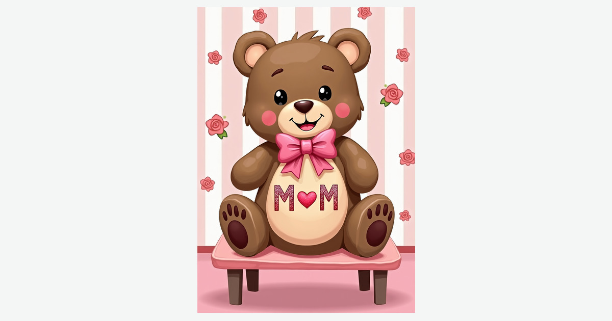 Sweet Mothers Day Bear Hugs Card | Clever Studio Art