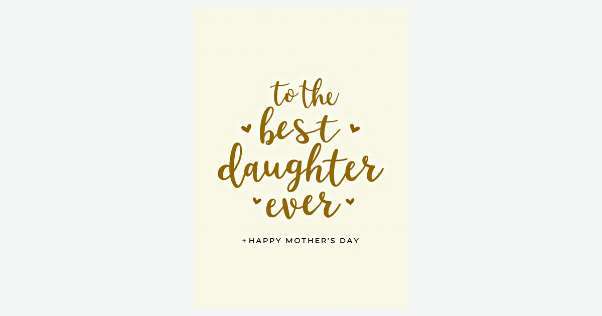 Sweet Mothers Day Card For Daughter | Clever Studio Art