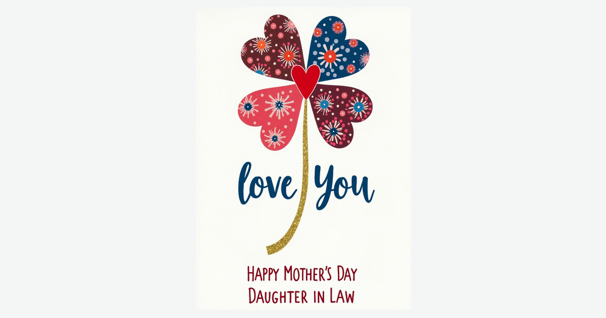 Sweet Mothers Day Clover Heart Card | Clever Studio Art