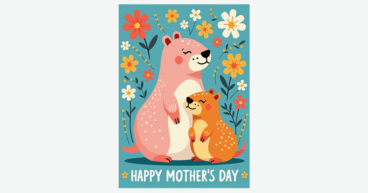 Sweet Mothers Day Floral Friend Card | Clever Studio Art