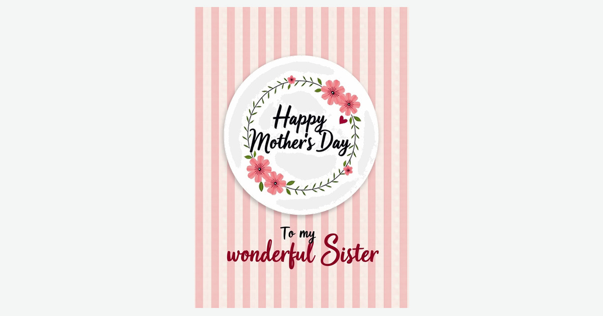Sweet Mothers Day Floral Wreath Card | Clever Studio Art