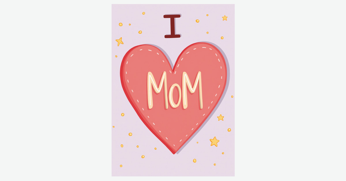 Sweet Mothers Day Heart Felt Card | Clever Studio Art