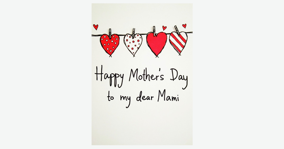 Sweet Mothers Day Hearts Design Card | Clever Studio Art