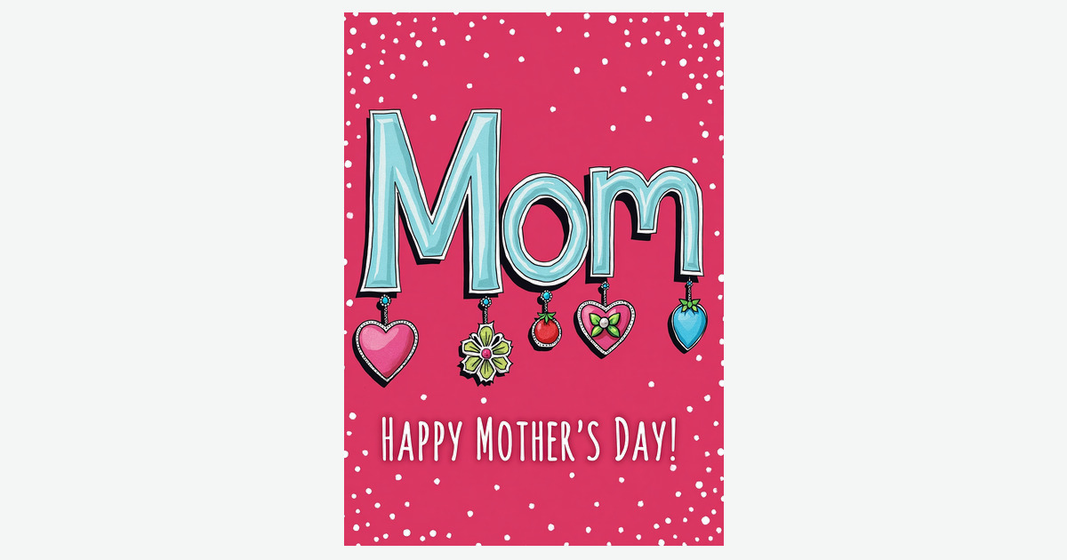 Sweet Mothers Day Ornament Card | Clever Studio Art