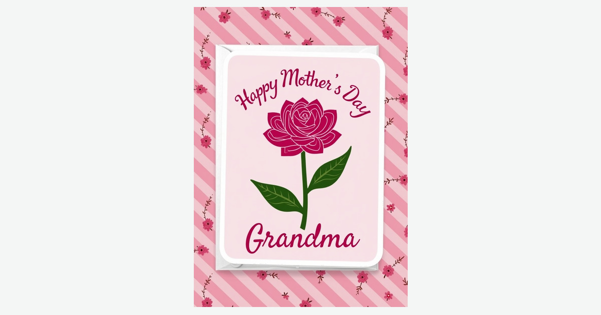 Sweet Mothers Day Rose Design Card | Clever Studio Art