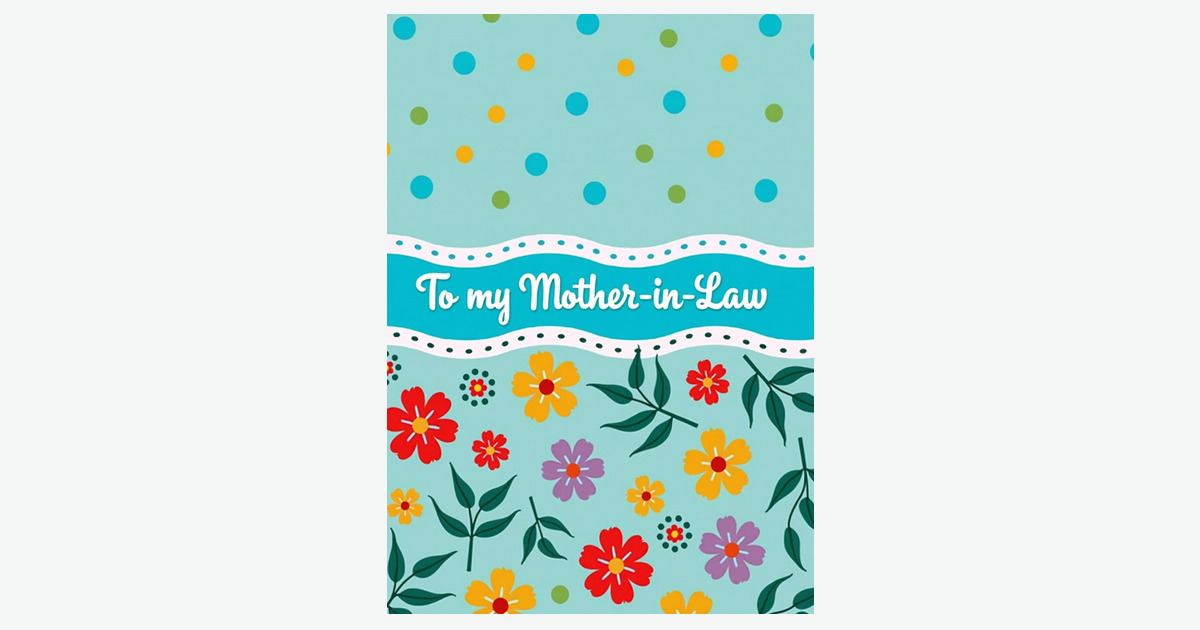 Teal Mother In Law Message Card | Clever Studio Art