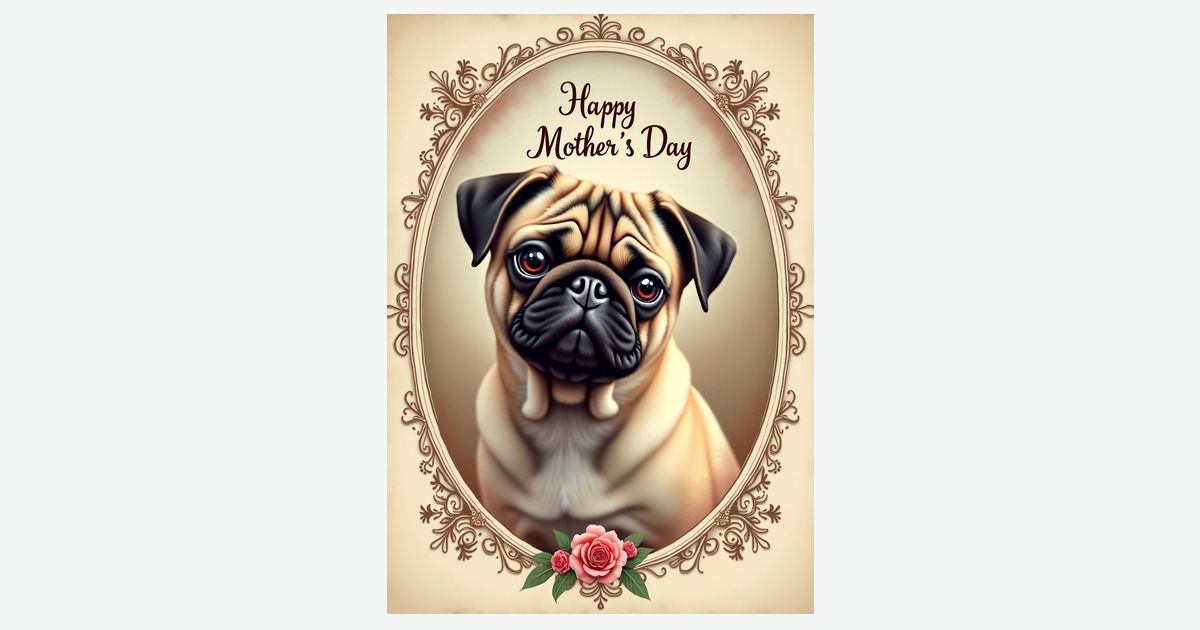 Vintage Mothers Day Pet Card | Clever Studio Art