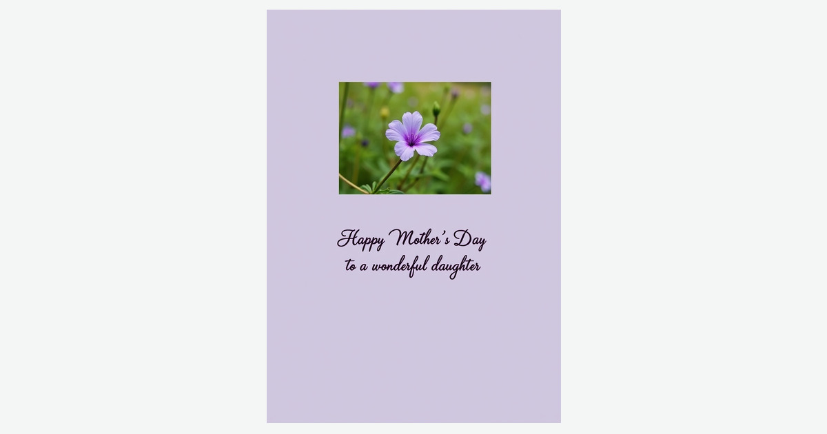Violet Blossom Mothers Day Card | Clever Studio Art