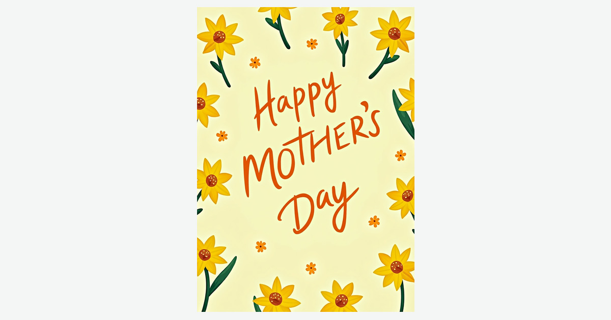 Warm Floral Mothers Day Card | Clever Studio Art