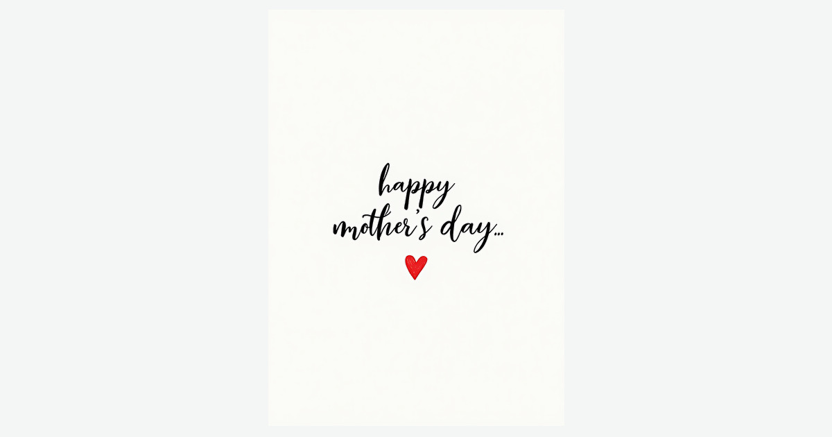 Warm Red Heart Mothers Day Card | Clever Studio Art