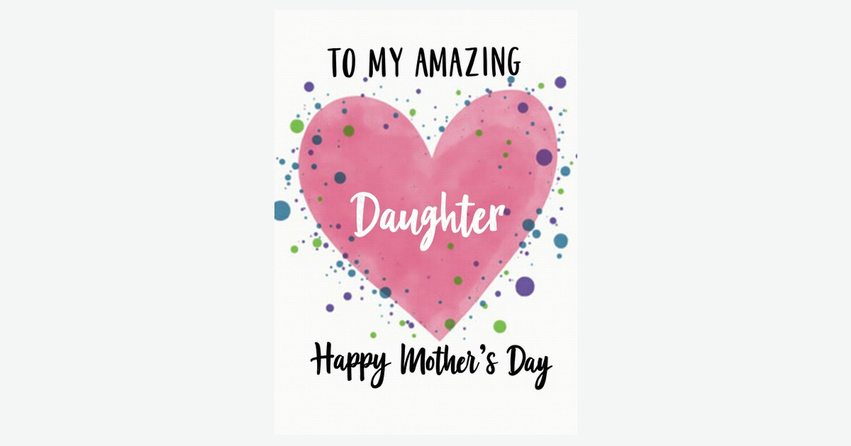 Watercolor Heart Moms Day Card | Clever Studio Art