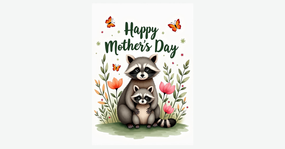 Woodland Mothers Day Scene Card | Clever Studio Art