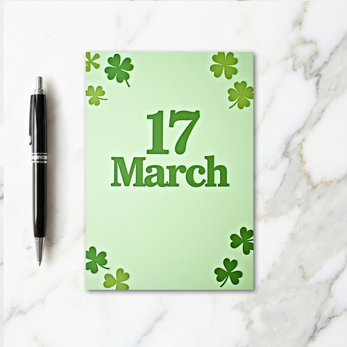 17 March Green St Patricks Day Card