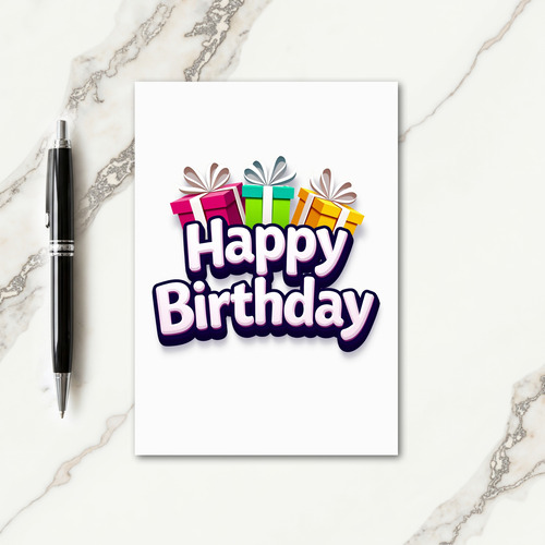 3D Birthday Gifts Card