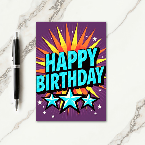 3D Block Birthday Card