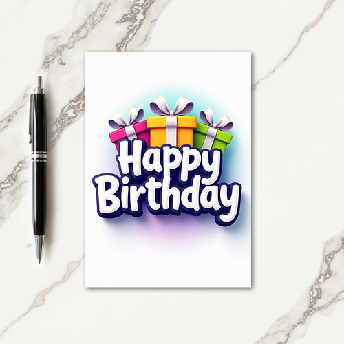 3D Gifts Celebration Card