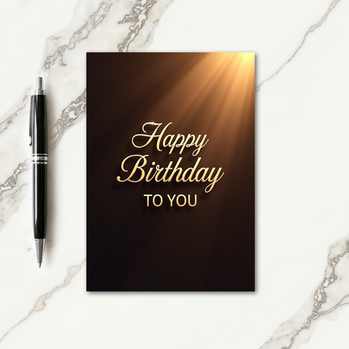 3D Gold Celebration Card