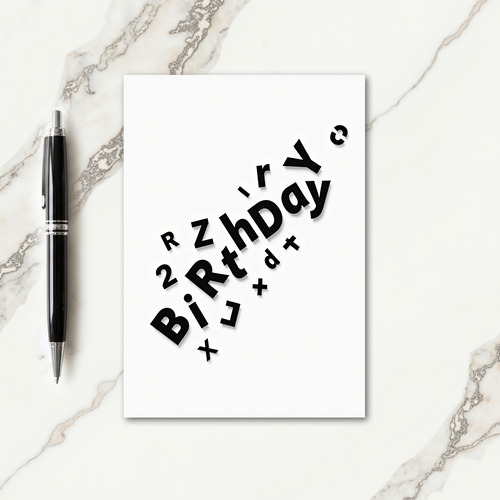 3D Letter Birthday Wish Card