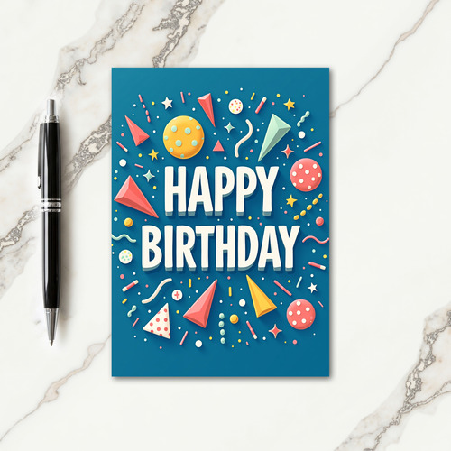 3D Party Birthday Card