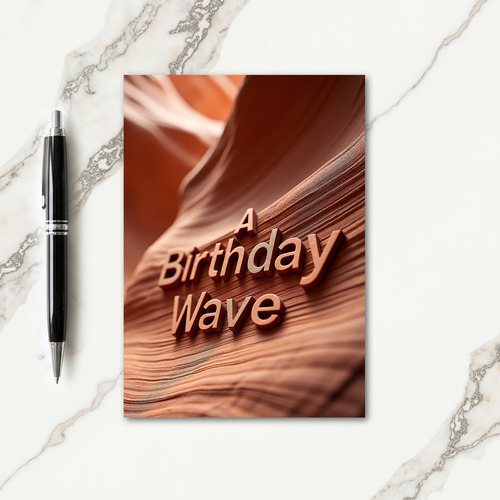3D Wave Birthday Card