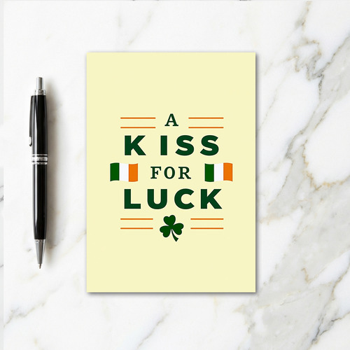 A Kiss For Luck Irish Card