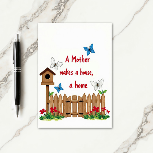 A Mothers Home Art Mothers Day Card