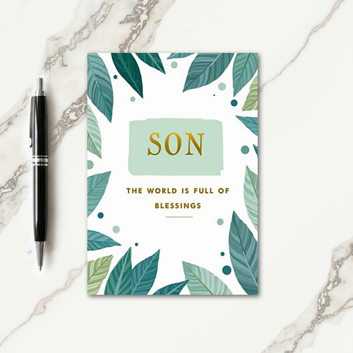 A Son Cherished Message Card