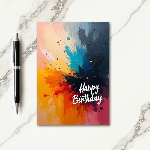 Abstract Art Birthday Card