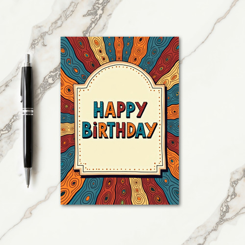 Abstract Birthday Art Card