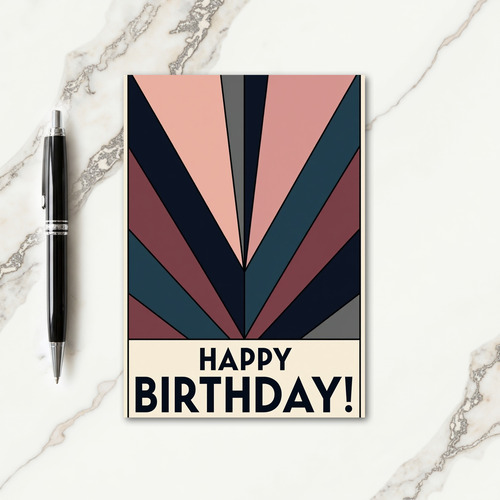 Abstract Birthday Fan Card