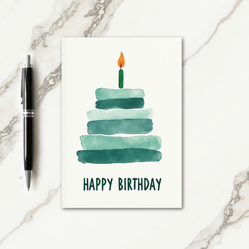 Abstract Cake Birthday Card