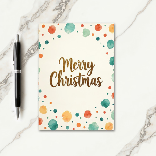 Abstract Christmas Dots Card