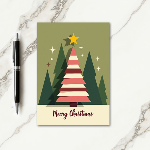Abstract Evergreen Card