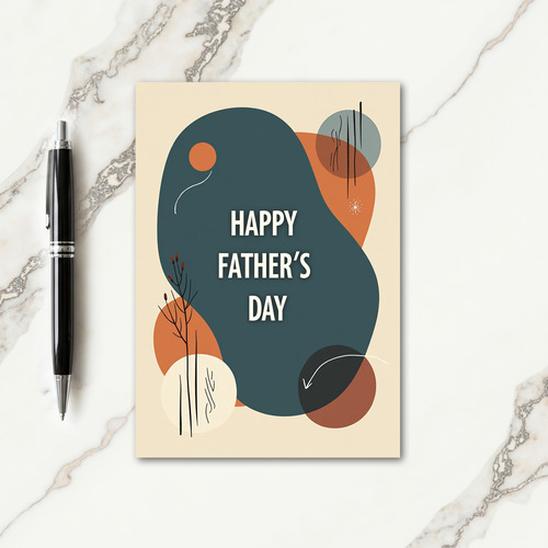Abstract Fathers Day Art Card