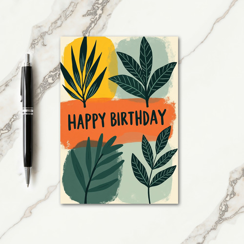 Abstract Foliage Card
