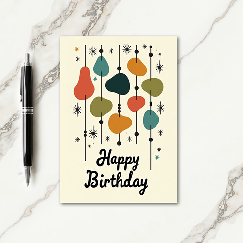 Abstract Forms Birthday Card
