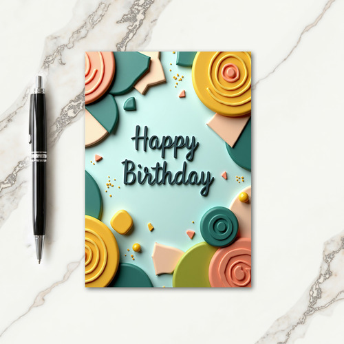 Abstract Geometric Birthday Card