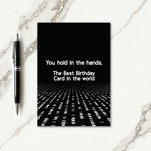 Abstract Line Birthday Card