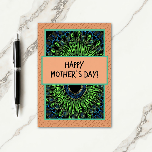 Abstract Mothers Day Glow Card
